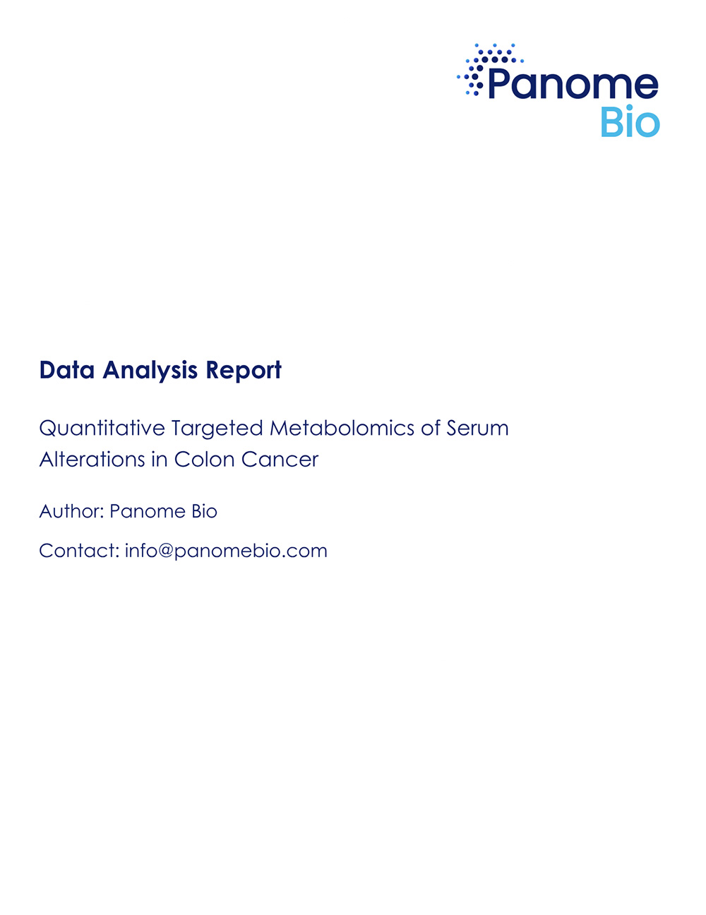 Quantitative Targeted Metabolomics of Serum Alterations in Colon Cancer