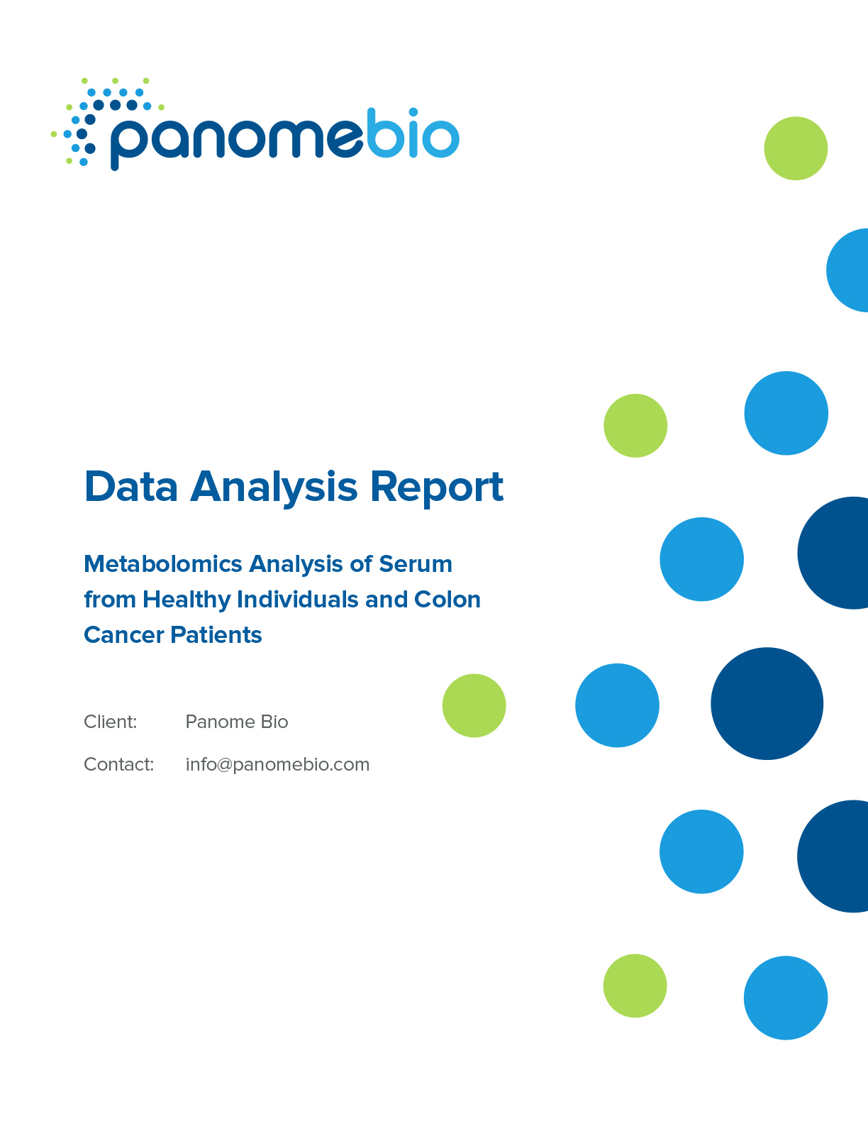 Metabolomics Analysis of Serum from Healthy Individuals and Colon Cancer Patients