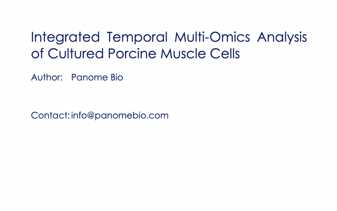 Multi-Omics Analysis of Cultured Porcine Cells