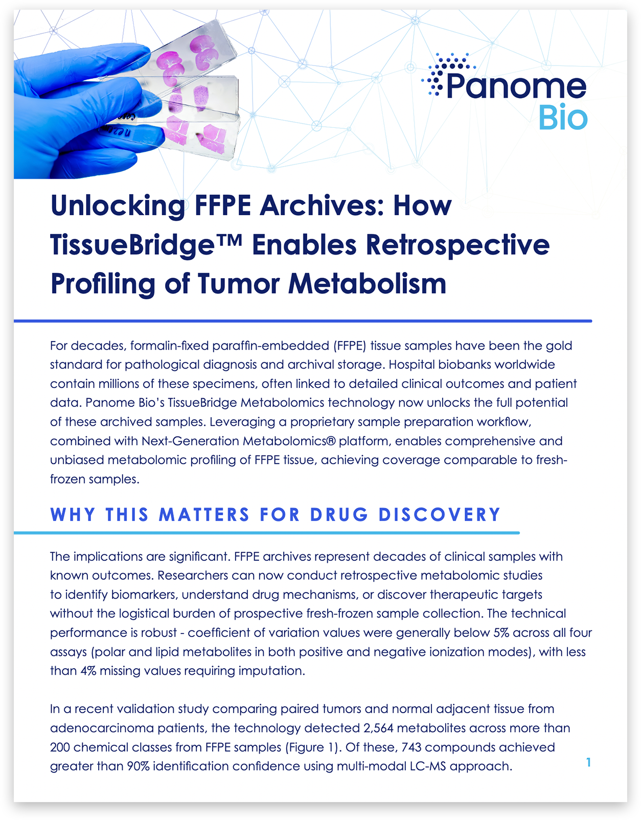 FFPE Metabolomics Analysis for Biomarker Discovery
