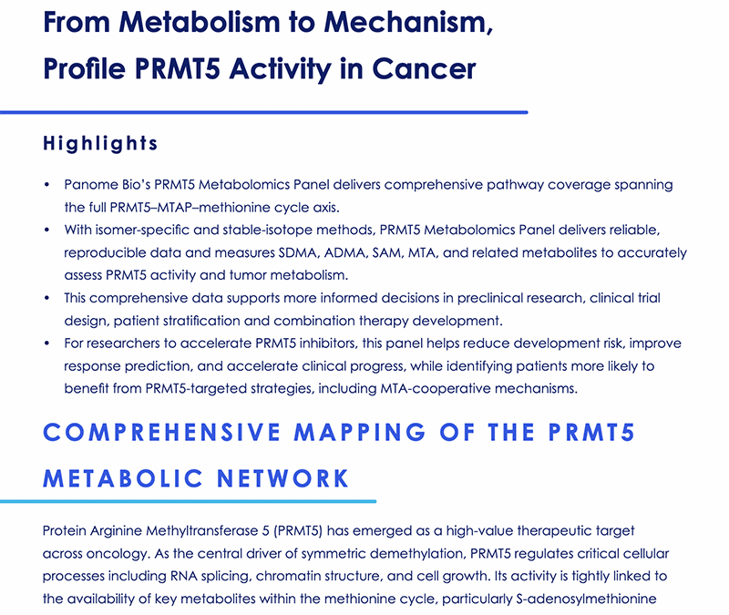 Comprehensive PRMT5 Activity Profiling in Cancer