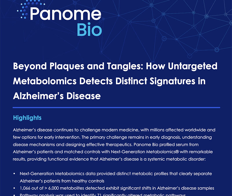 Metabolic Signatures of Alzheimer’s Disease